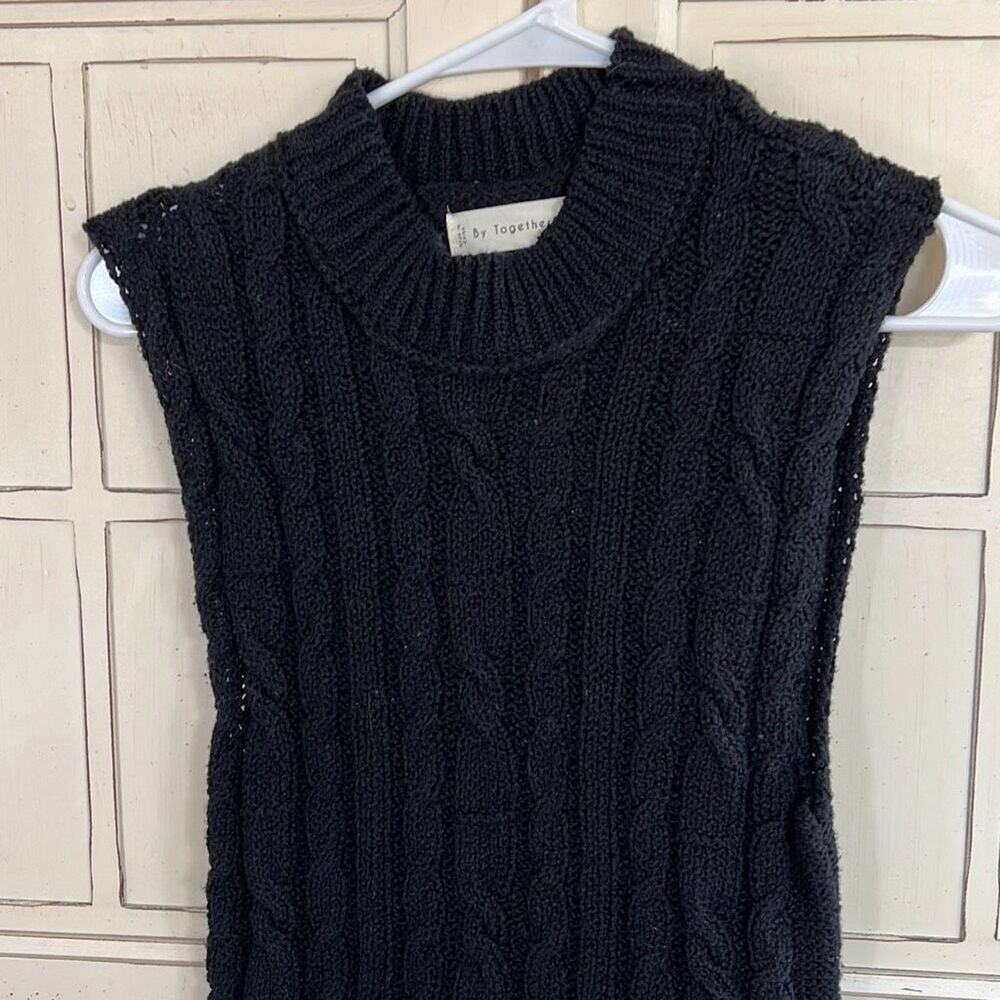 NWT By Together size small black sleeveless sweater - Picture 2 of 4